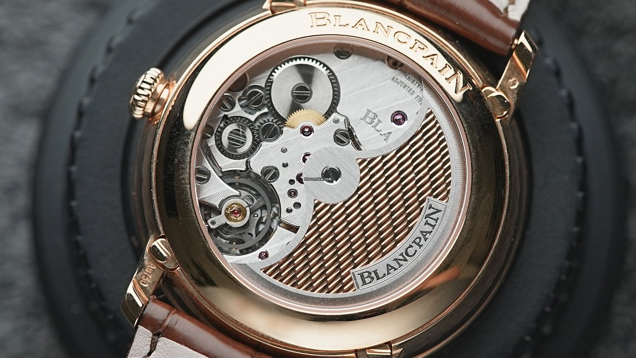 IMG_9081 Blancpain Villeret Quantieme Complet Mens watch Unisex Automatic Rose gold 6639-3637-55b Replica 7