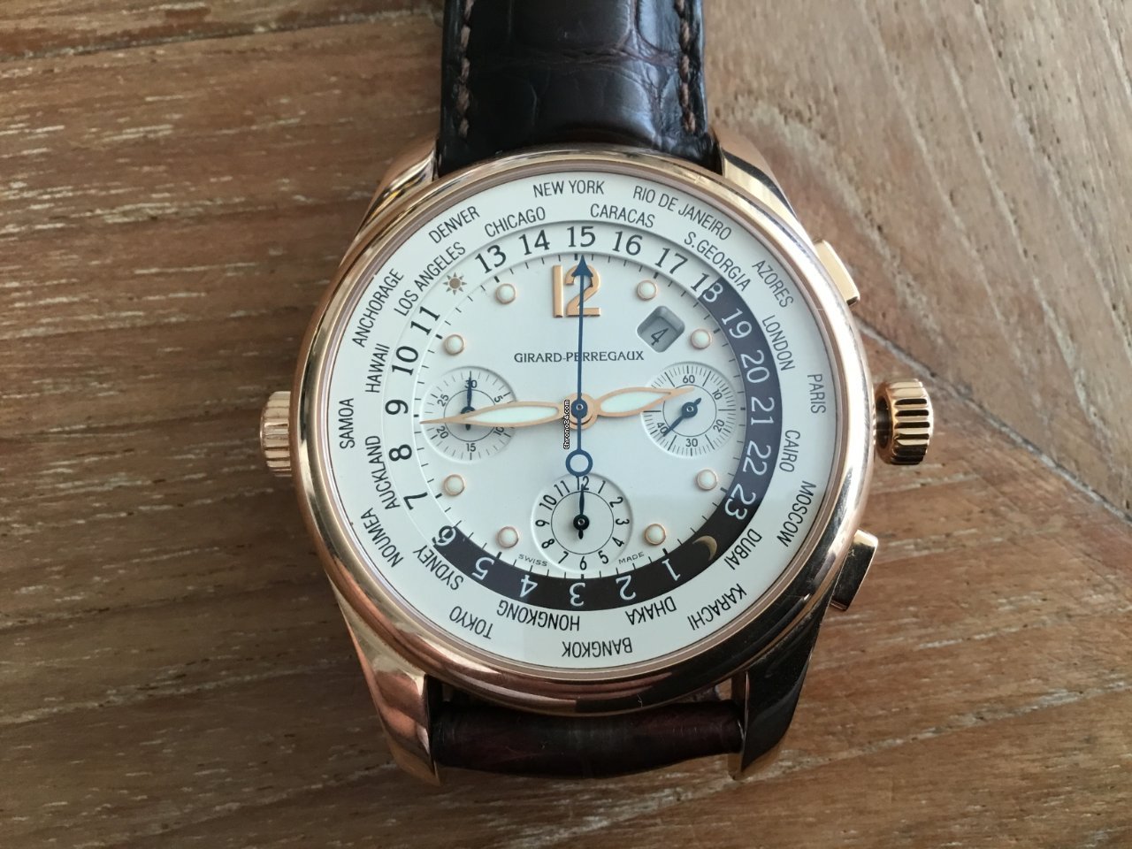 IMG_9081 Girard Perregaux WW.TC Mens watch Unisex Automatic Rose gold 49800-0-52-1041 Replica 7