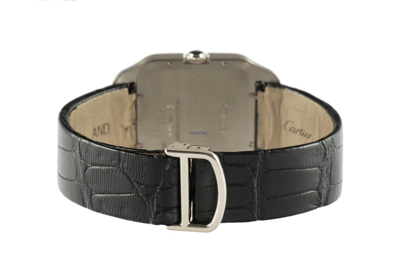 IMG_9081 Cartier Santos Dumont Mens watch Unisex Manual winding White gold 2651 Replica 7