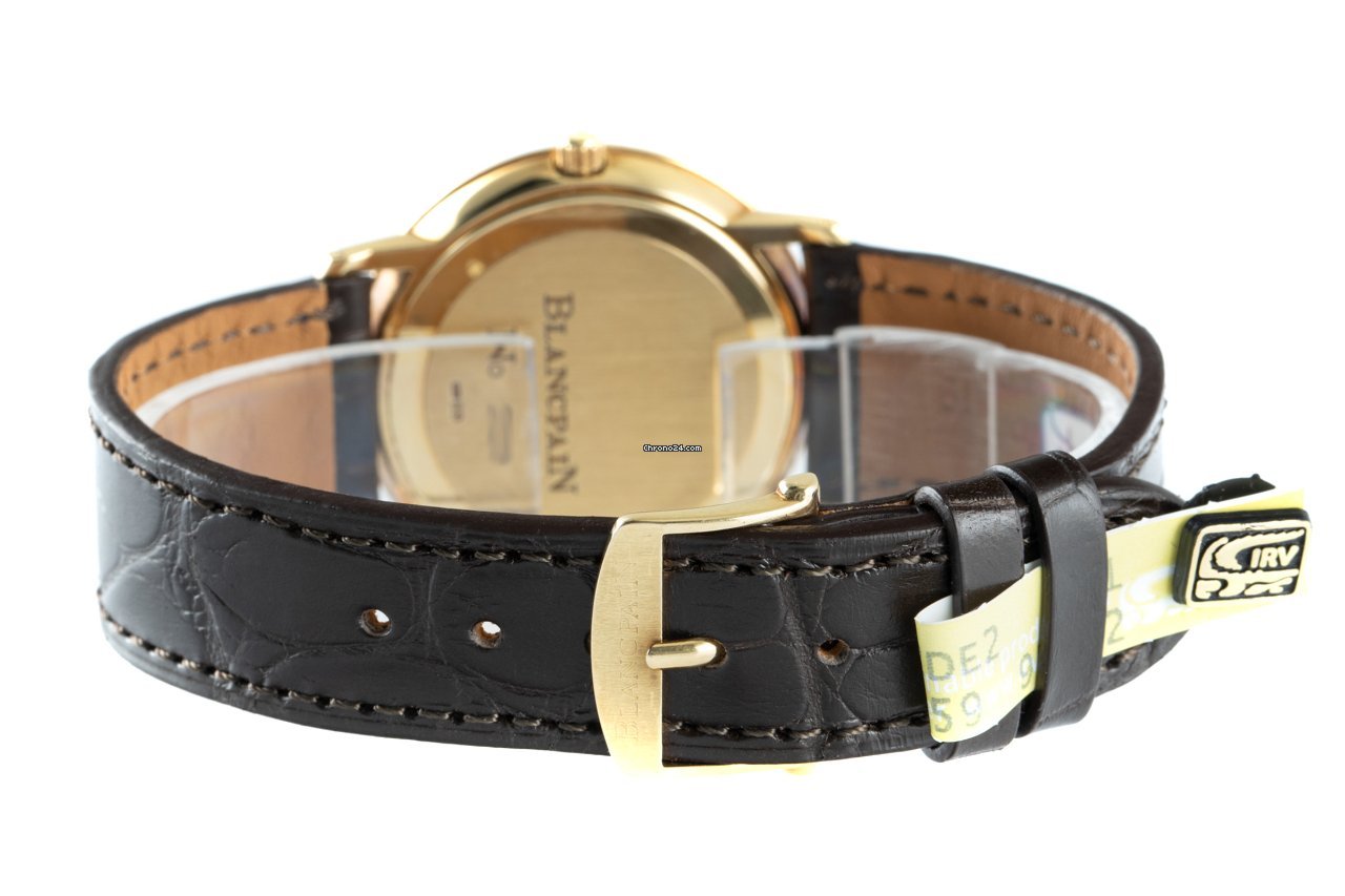 IMG_9081 Blancpain Villeret Mens watch Unisex Automatic Yellow gold 0095-1418 Replica 7