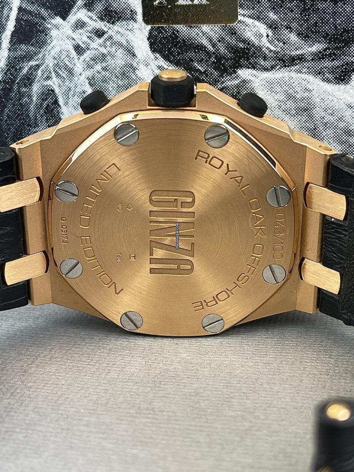 IMG_9081 Audemars Piguet Royal Oak Offshore Mens watch Unisex Automatic Rose gold 26180OR.OO.D101CR.01 Replica 7