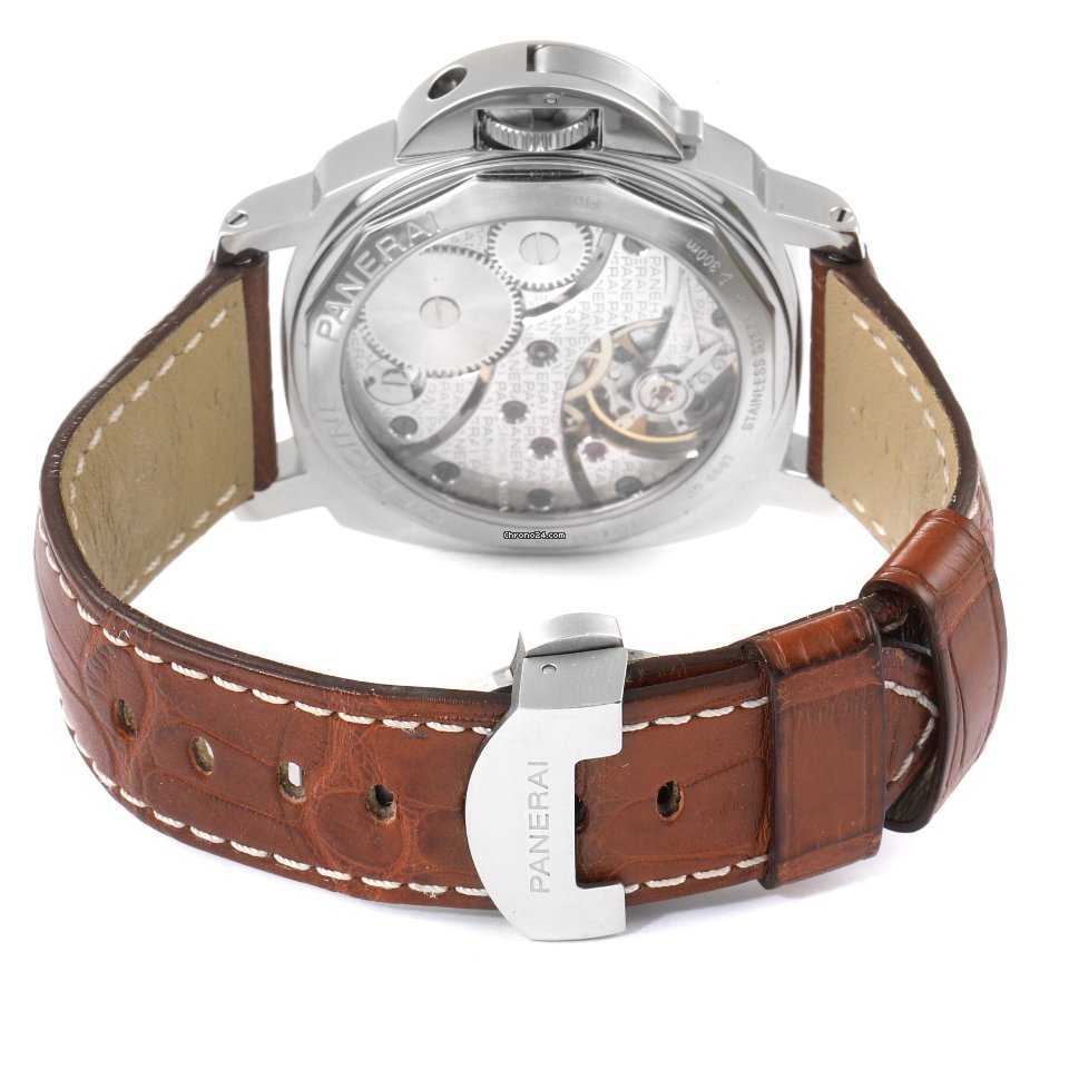 IMG_9081 Panerai Luminor Marina Mens watch Unisex Manual winding Steel PAM00113 Replica 7