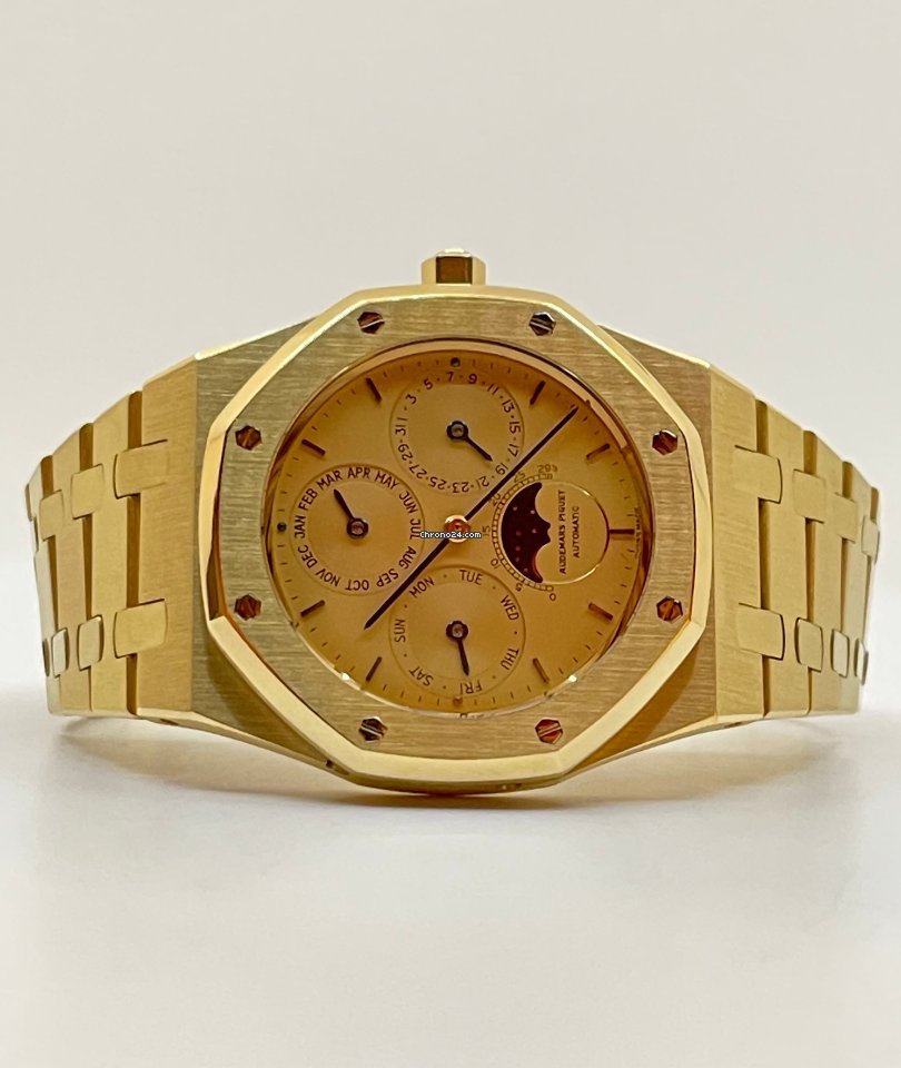 IMG_9081 Audemars Piguet Royal Oak Perpetual Calendar Mens watch Unisex Automatic Yellow gold 25654BA Replica 7