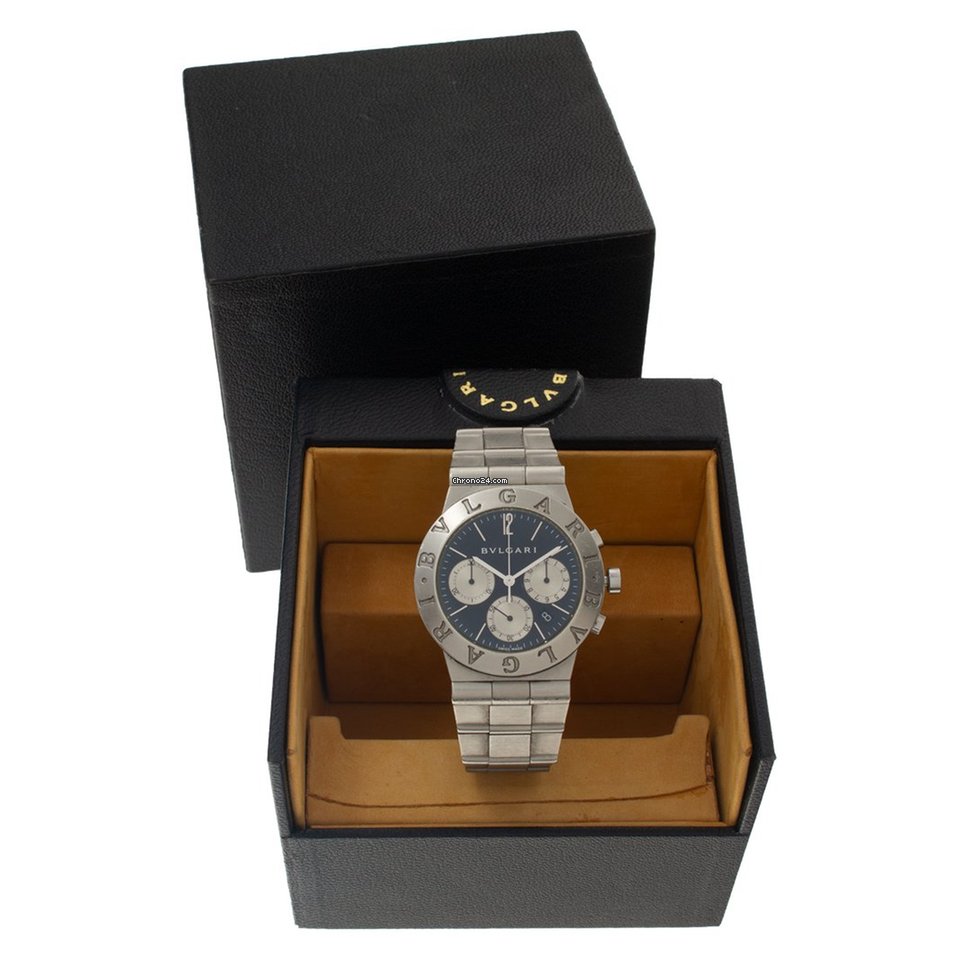 Bulgari Diagono Mens watch Unisex Quartz Steel CH 35S Replica 7