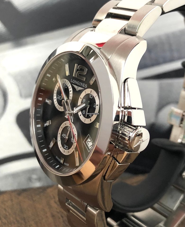 IMG_9081 Longines Conquest Mens watch Unisex Quartz Steel L3.702.4.56.6 Replica 7