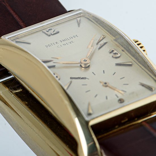 IMG_9081 Patek Philippe Hour Glass Mens watch Unisex Manual winding Yellow gold 2468 Replica 7