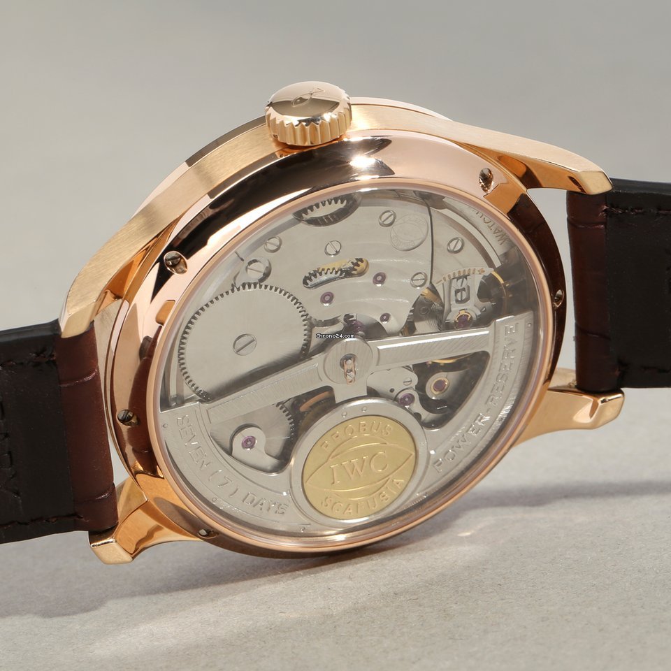 IMG_9081 IWC Portuguese Perpetual Calendar Mens watch Unisex Automatic Rose gold IW502103 Replica 7