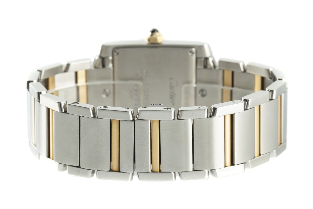 Cartier Tank Francaise Womens watch Quartz Gold Steel 2465 Replica 7