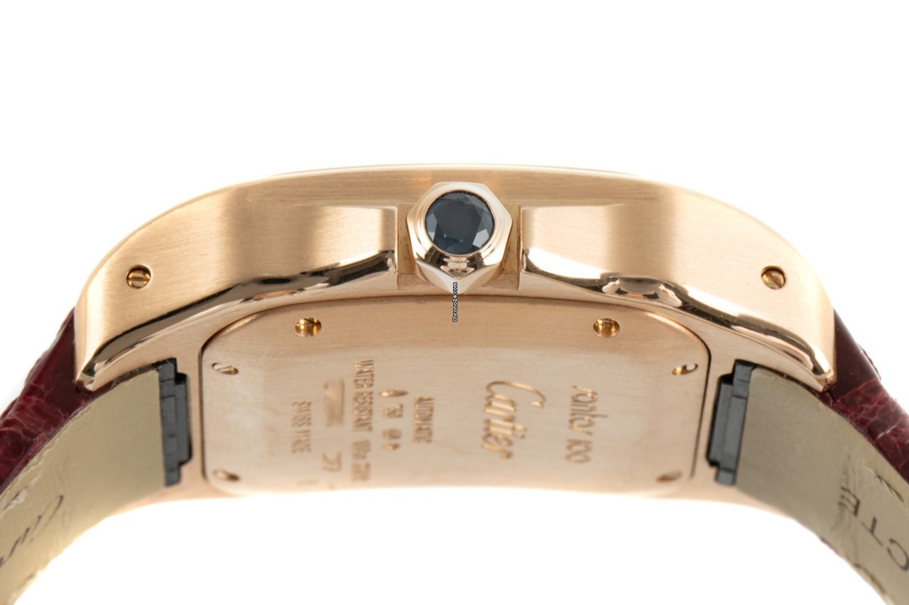 Cartier Santos 100 Mens watch Unisex Automatic Yellow gold 2879 Replica 7