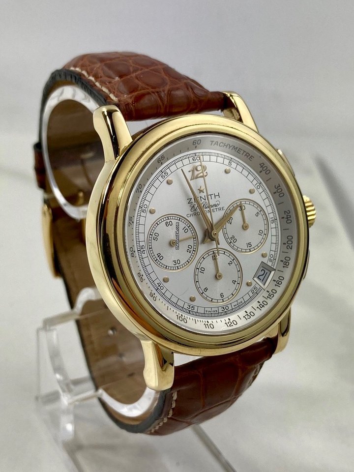 IMG_9081 Zenith El Primero Mens watch Unisex Automatic Yellow gold 30.0380.400 Replica 7