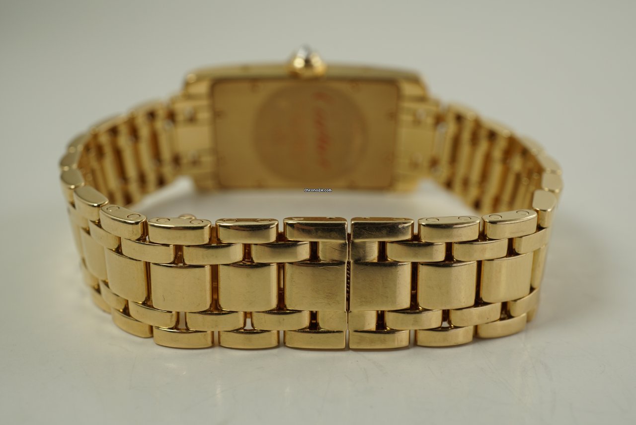 IMG_9081 Cartier Tank Americaine Womens watch Quartz Yellow gold 1710 Replica 7