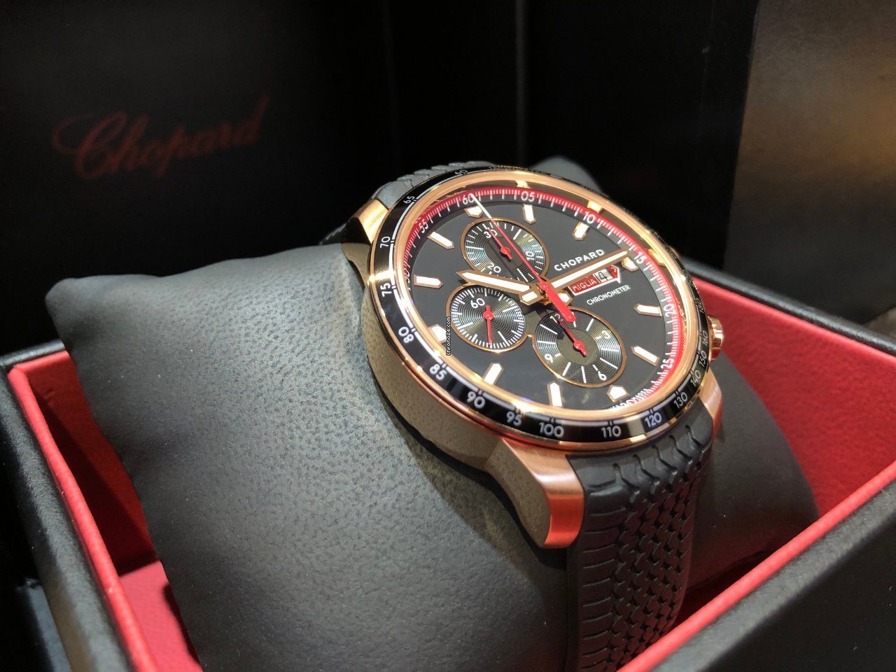 IMG_9081 Chopard Mille Miglia Mens watch Unisex Automatic Rose gold 161293-5001 Replica 7