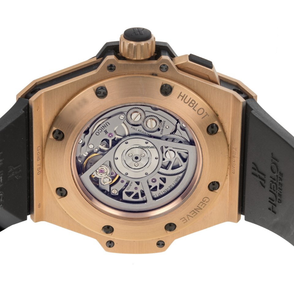 IMG_9081 Hublot King Power Mens watch Unisex Automatic Rose gold 771.OM.1170.RX Replica 7