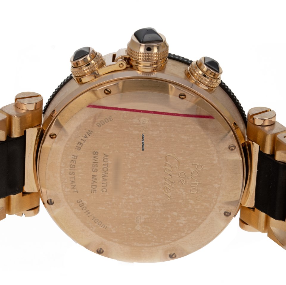 IMG_9081 Cartier Pasha Seatimer Mens watch Unisex Automatic Rose gold W301980M 3066 Replica 7