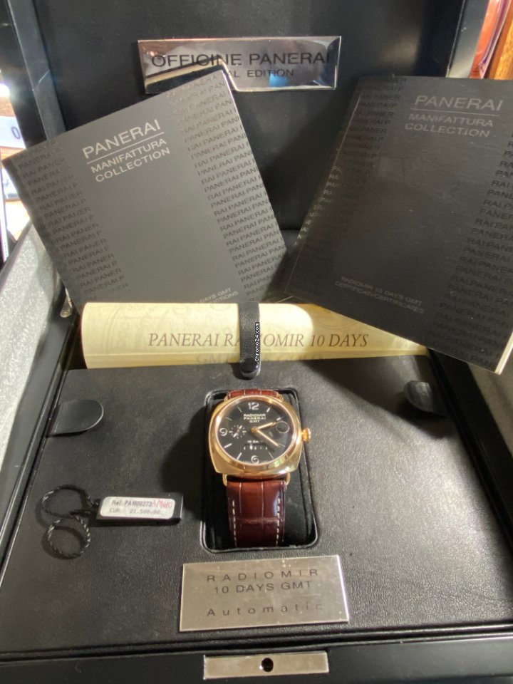 Panerai Special Editions Mens watch Unisex Automatic Rose gold PAM 00273 Replica 7