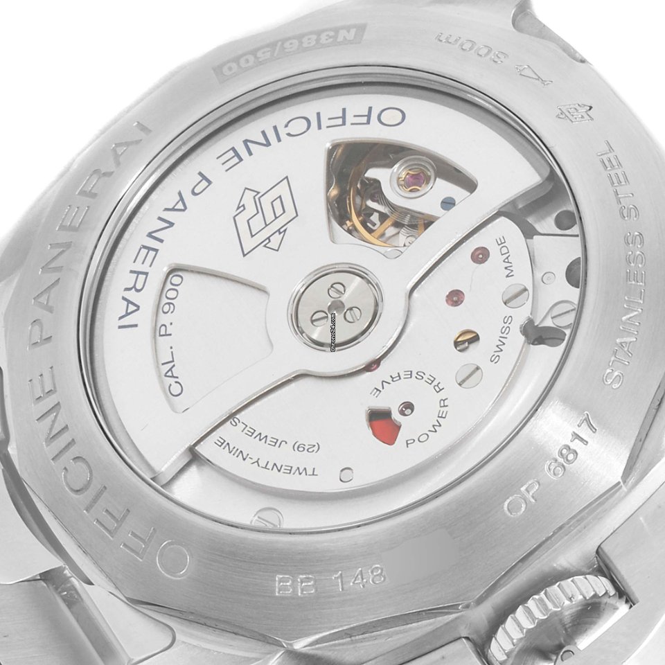 IMG_9081 Panerai Luminor 1950 3 Days GMT Automatic Mens watch Unisex Automatic Steel PAM00329 Replica 7