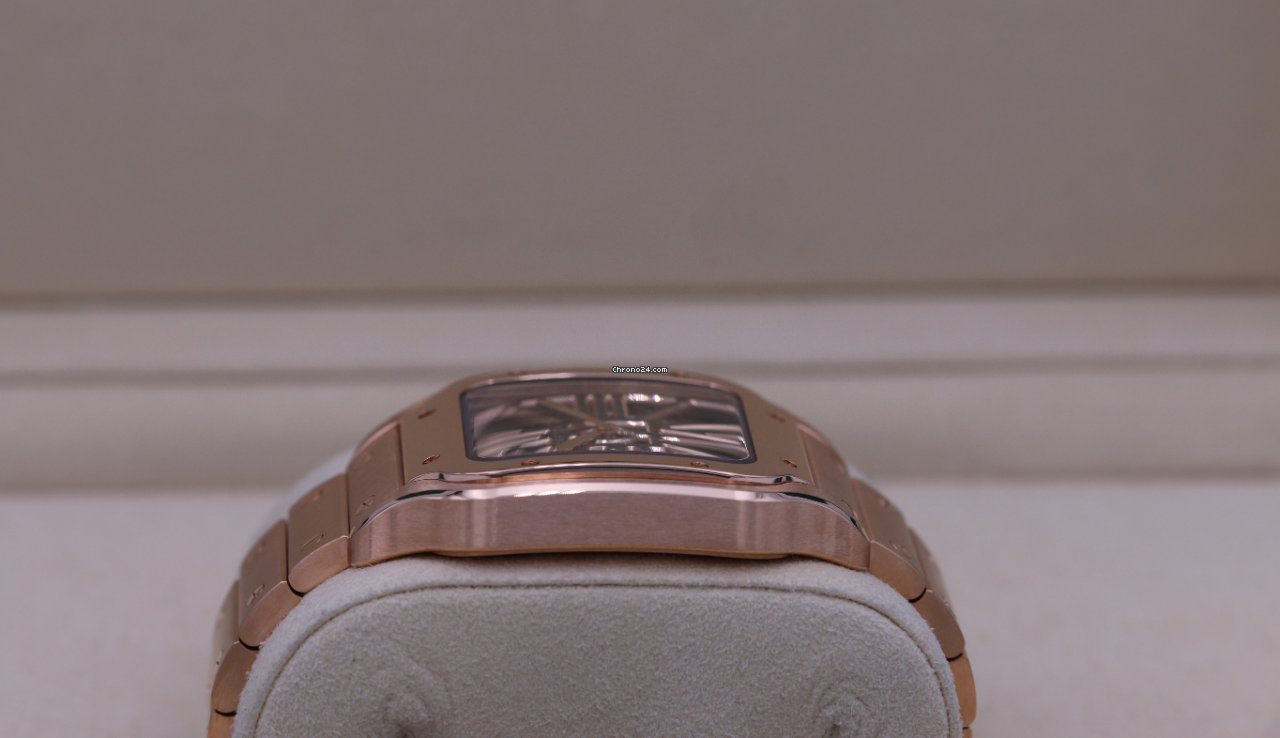 IMG_9081 Cartier Santos Mens watch Unisex Manual winding Rose gold WHSA0016 Replica 7