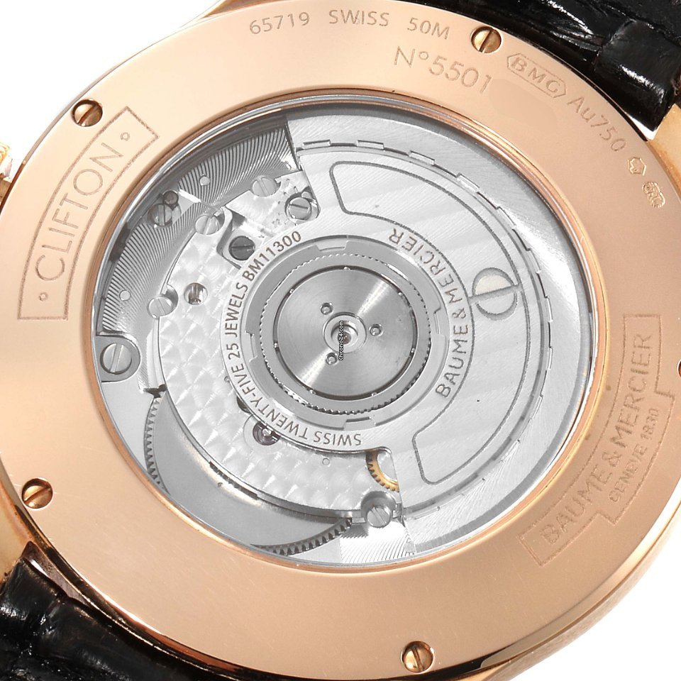 IMG_9081 Baume & Mercier Clifton Mens watch Unisex Automatic Rose gold M0A10059 Replica 7