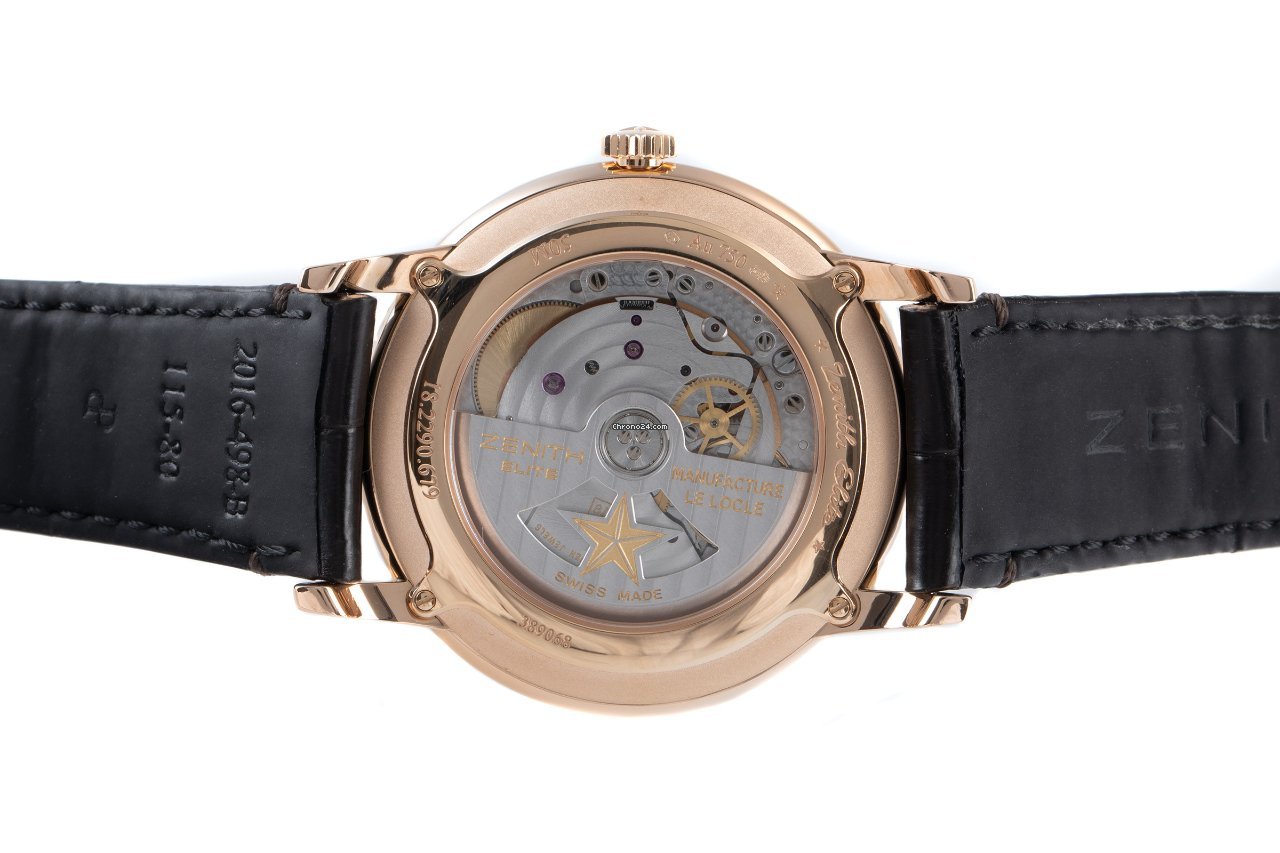 IMG_9081 Zenith Elite Mens watch Unisex Automatic Red gold 18.2290.679 Replica 7