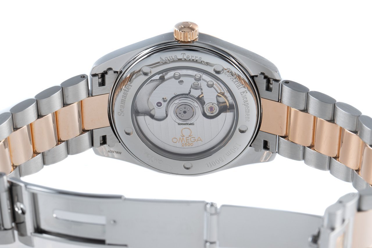 IMG_9081 Omega Seamaster Aqua Terra Mens watch Unisex Automatic Gold Steel 2303.30.00 Replica 7