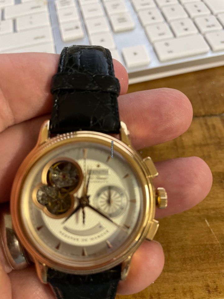 IMG_9081 Zenith El Primero Chronomaster Mens watch Unisex Automatic Rose gold 180.240.4021 Replica 7