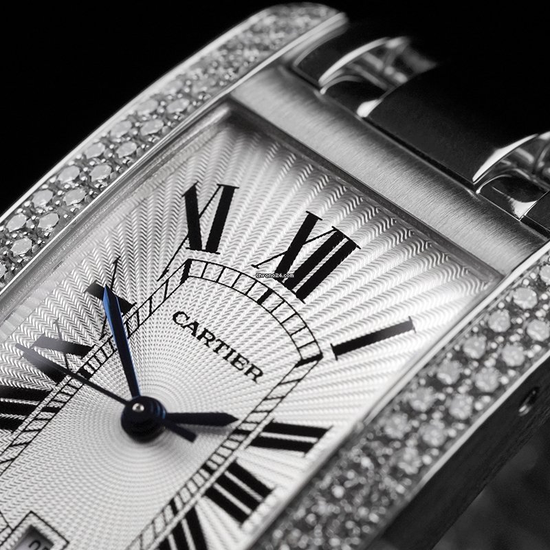 IMG_9081 Cartier Tank Americaine Womens watch Automatic White gold WB7026L1 Replica 7