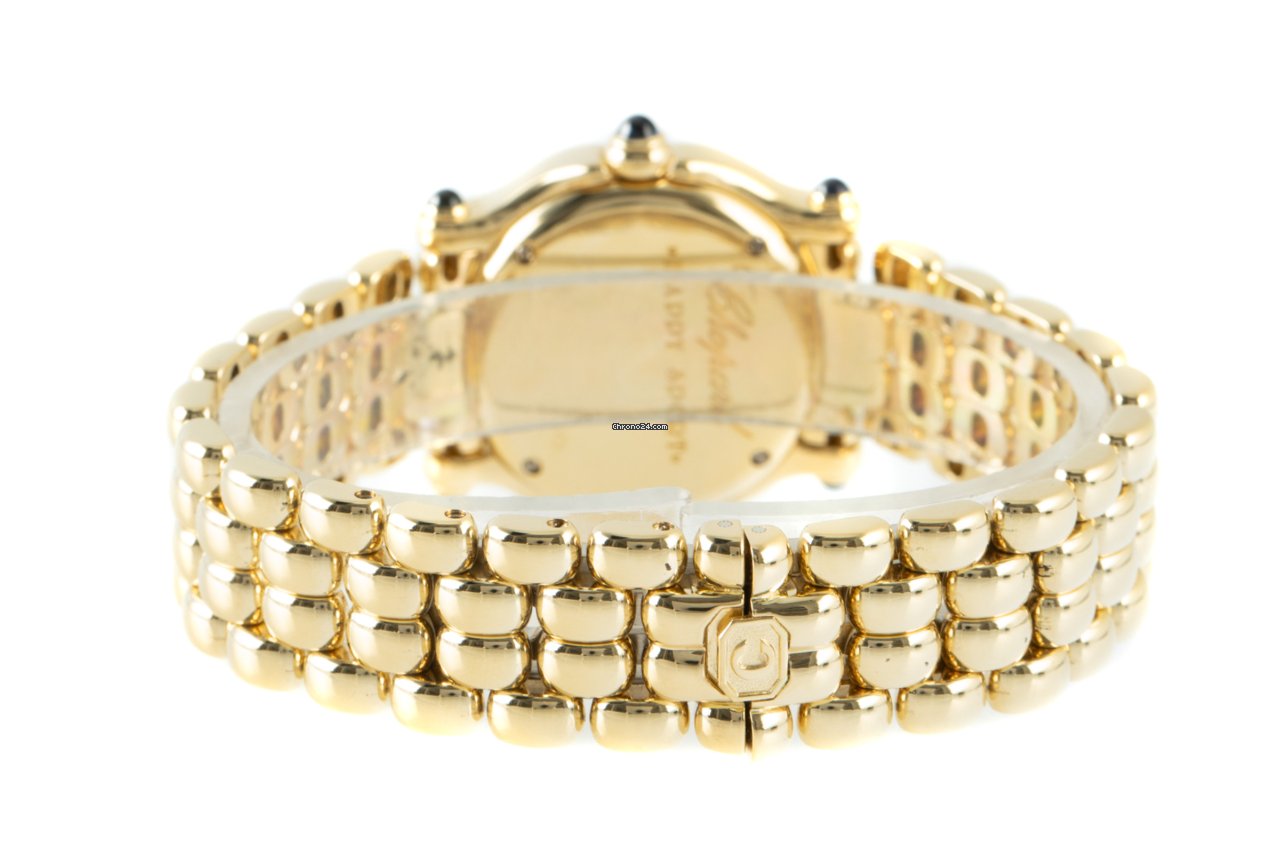 IMG_9081 Chopard Happy Sport Womens watch Quartz Yellow gold 27 6150-23 Replica 7