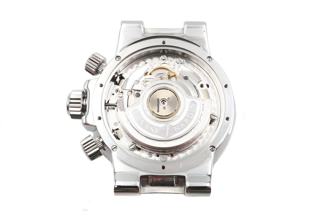 IMG_9081 Ulysse Nardin Marine Chronograph Mens watch Unisex Automatic Steel 353-66 Replica 7