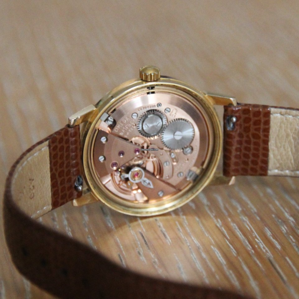 IMG_9081 Omega Seamaster Mens watch Unisex Manual winding Yellow gold 136.011 Replica 7