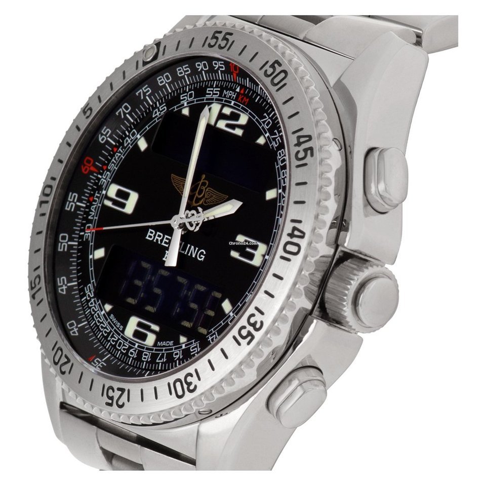 IMG_9081 Breitling B-1 Mens watch Unisex Quartz Steel A68062 Replica 7