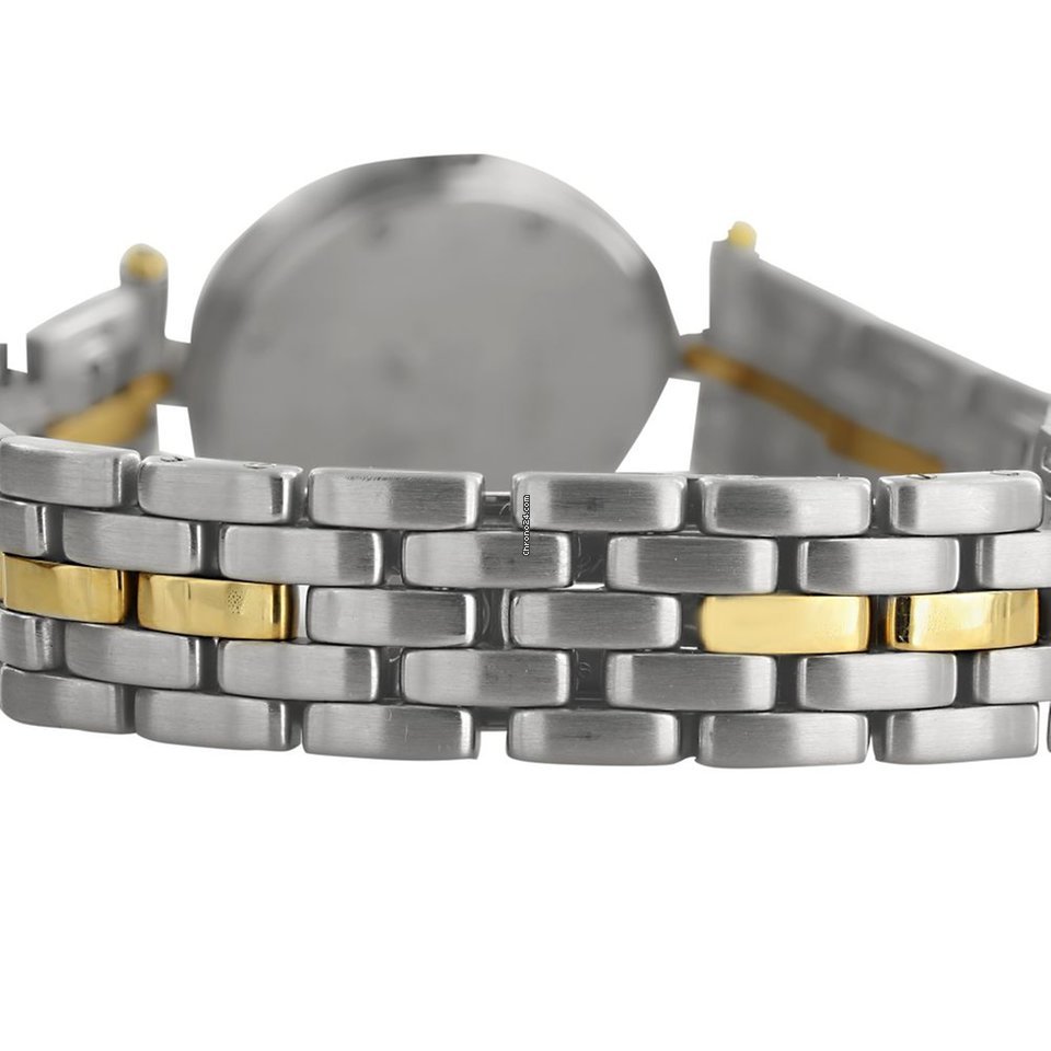 IMG_9081 Cartier Panthere Womens watch Quartz Gold Steel 166920 Replica 7
