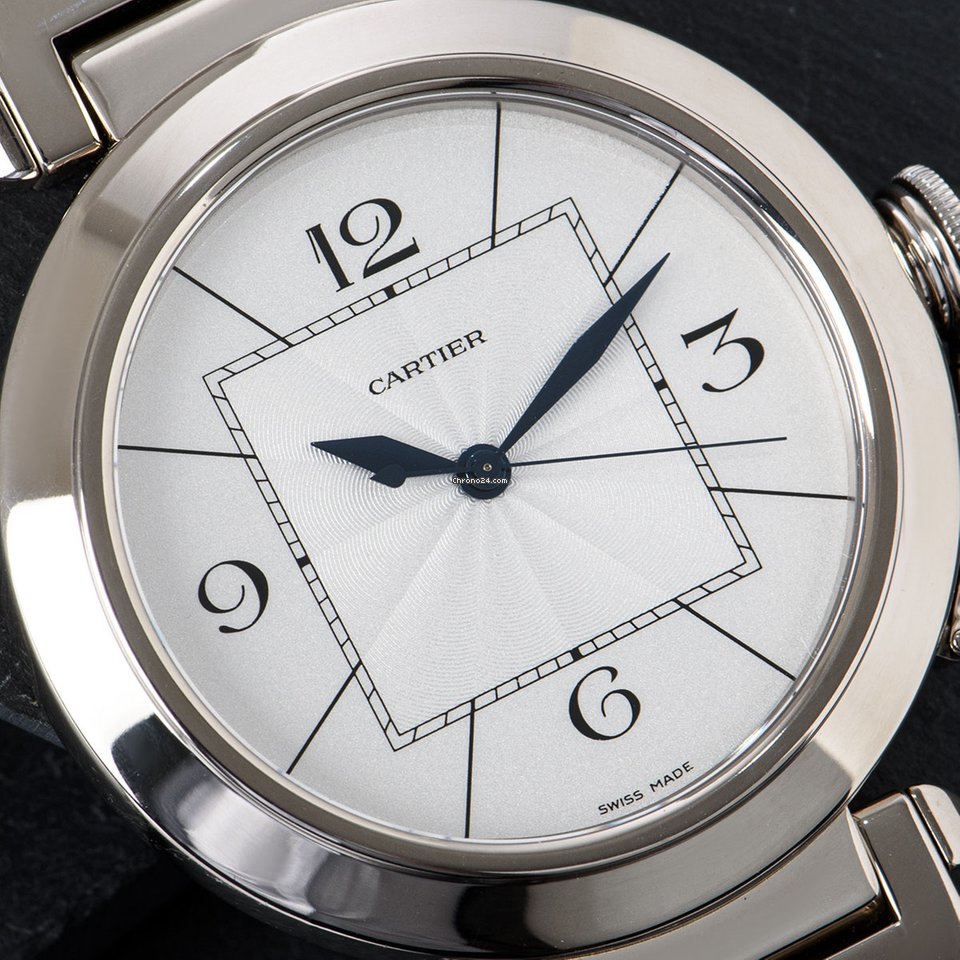 IMG_9081 Cartier Pasha Mens watch Unisex Automatic White gold W30187M9 Replica 7