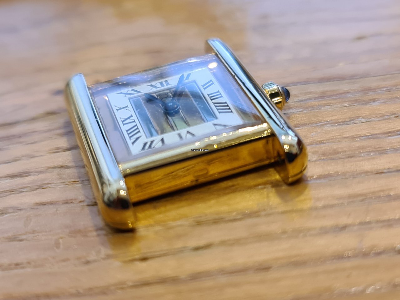 IMG_9081 Cartier Tank Vermeil Womens watch Quartz Silver 3 66001 Replica 7