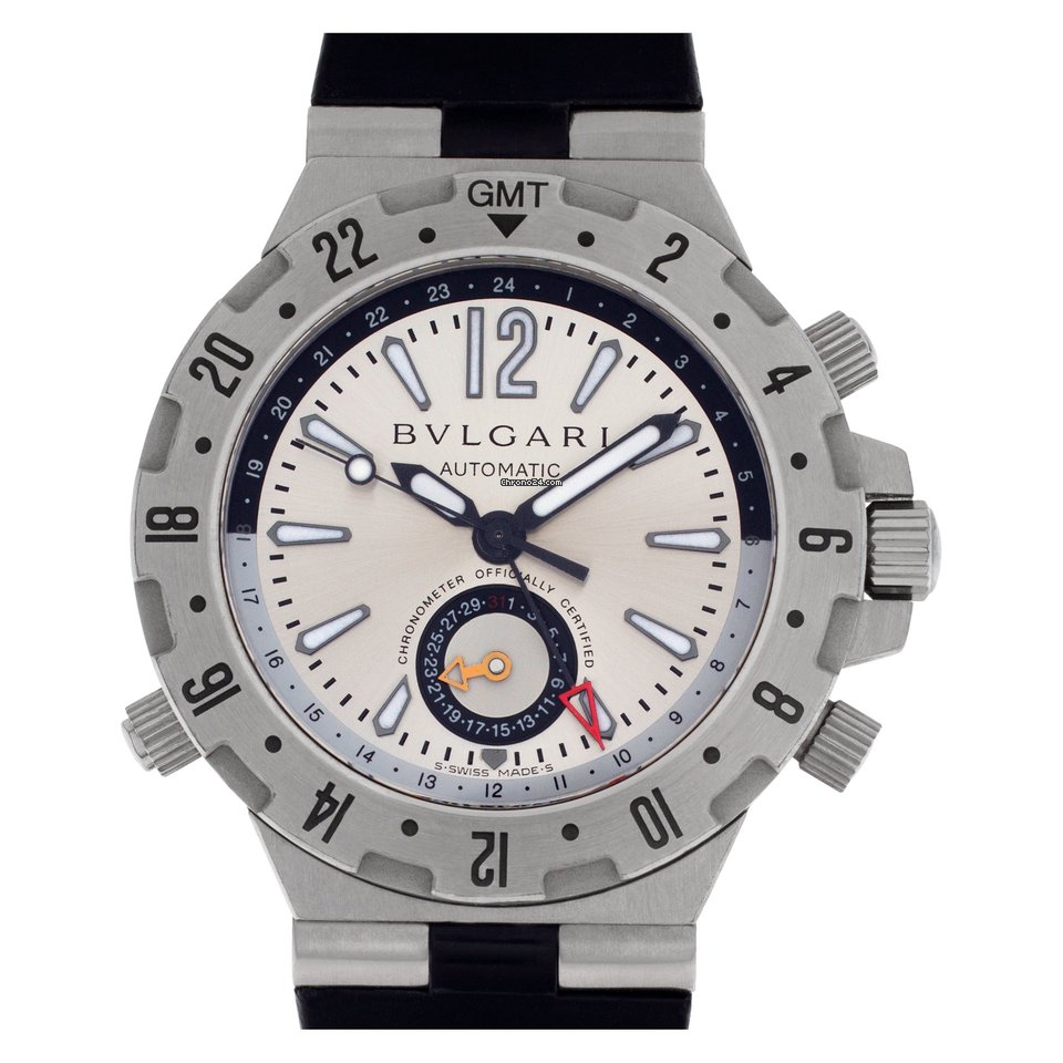 IMG_9081 Bulgari Diagono Mens watch Unisex Automatic Steel GMT40 S Replica 7