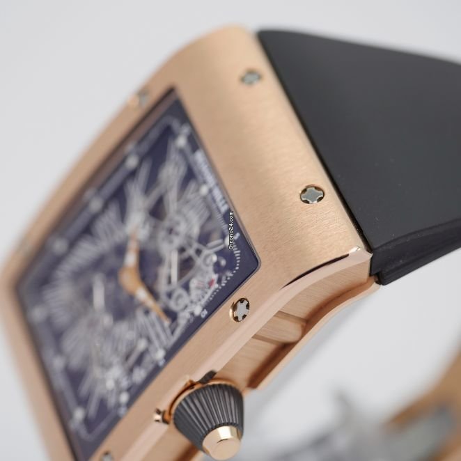 IMG_9081 Richard Mille Mens watch Unisex Manual winding Rose gold RM017 Replica 7