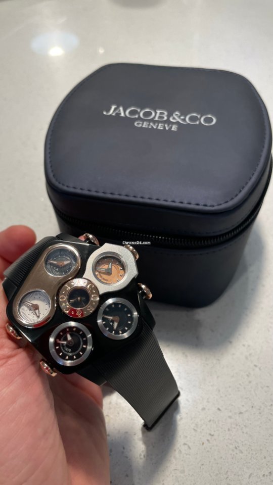IMG_9081 Jacob & Co. Five Time Zone Mens watch Unisex Quartz GR1-24 Replica 7
