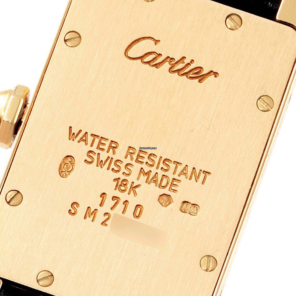 IMG_9081 Cartier Tank Americaine Womens watch Quartz Yellow gold WB701251 Replica 7