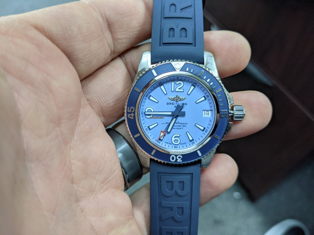 IMG_9081 Breitling Superocean Womens watch Automatic Steel A17316D81C1S1 Replica 7