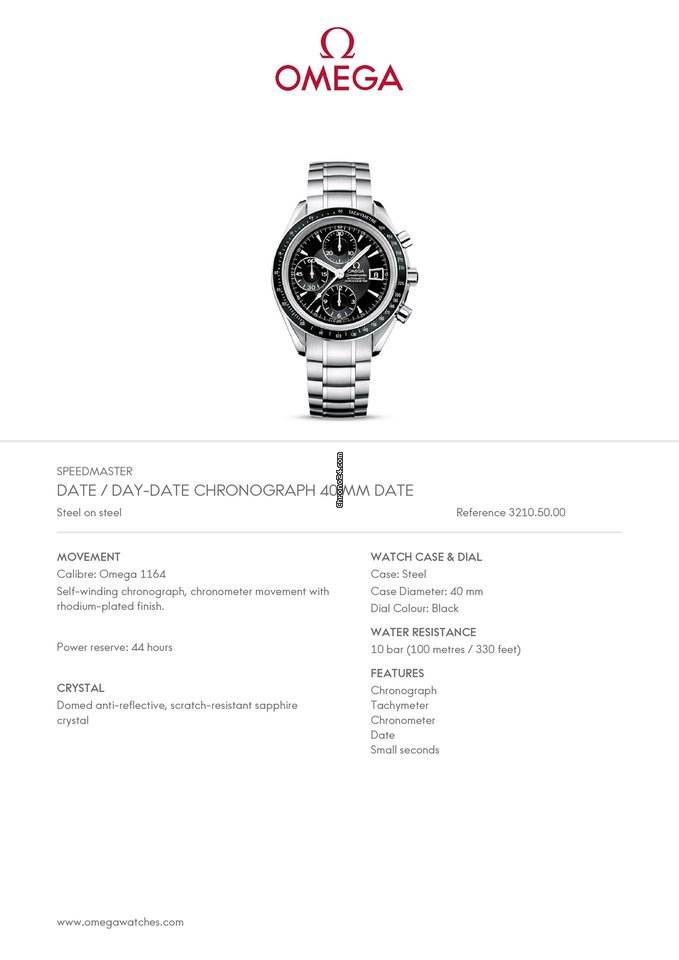 IMG_9081 Omega Speedmaster Date Mens watch Unisex Automatic Steel 3210.50 Replica 7