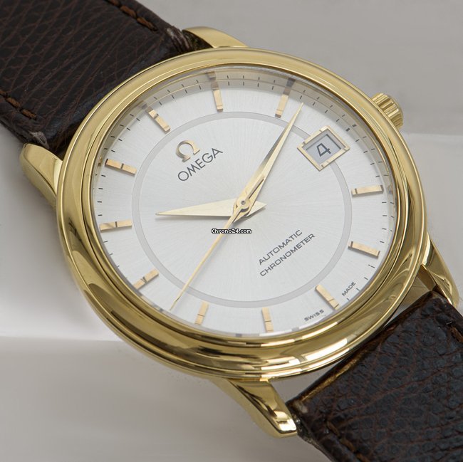 IMG_9081 Omega De Ville Prestige Mens watch Unisex Automatic Yellow gold 168.1050 Replica 7
