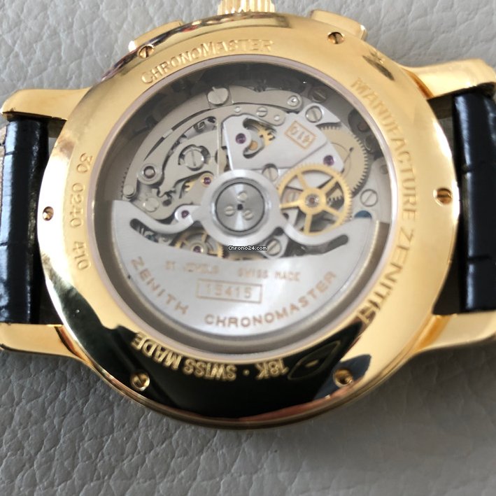 IMG_9081 Zenith El Primero Mens watch Unisex Automatic Yellow gold 30.0240.410 Replica 7
