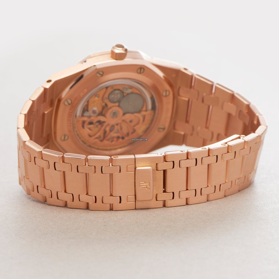 IMG_9081 Audemars Piguet Royal Oak Perpetual Calendar Mens watch Unisex Automatic Rose gold 25810OR.OO.0944OR.01 Replica 7