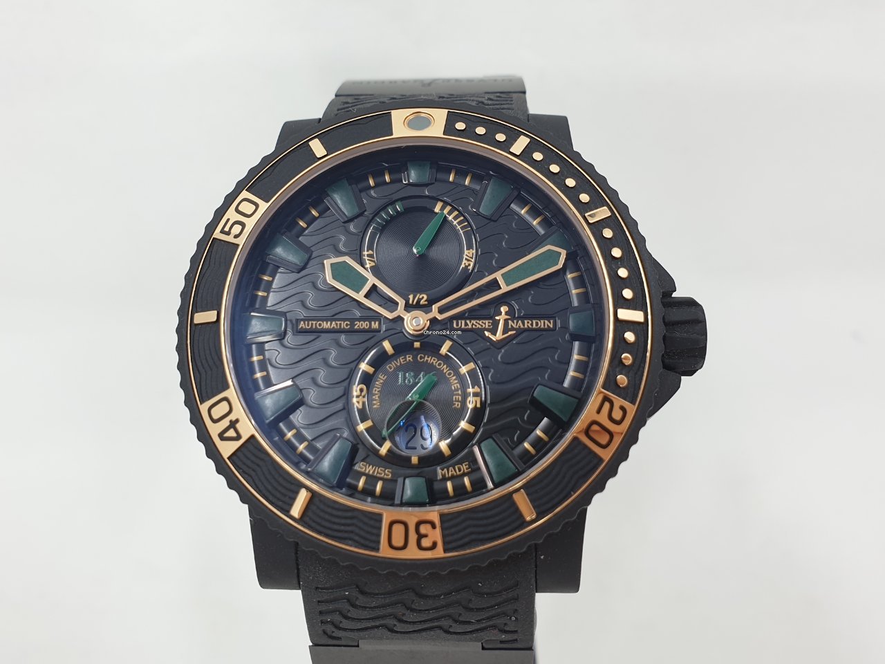 IMG_9081 Ulysse Nardin Diver Black Sea Mens watch Unisex Automatic Steel 263-92LE-3C 928 Replica 7