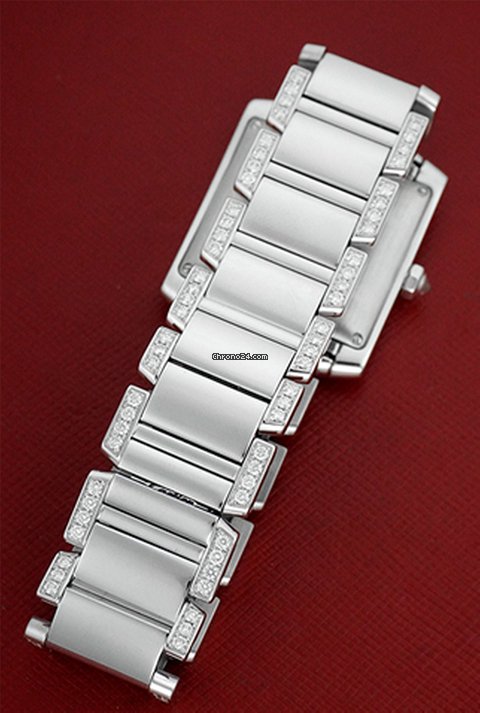 IMG_9081 Cartier Tank Francaise Mens watch Unisex Automatic White gold WE1003SF Replica 7