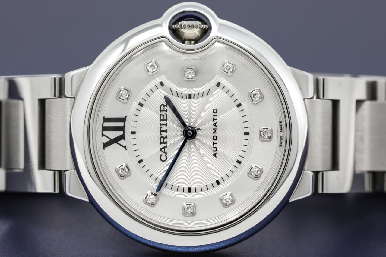 IMG_9081 Cartier Ballon Bleu 36mm Mens watch Unisex Automatic Steel WE902075 Replica 7