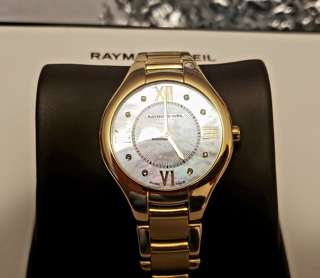 IMG_9081 Raymond Weil Noemia Womens watch Quartz Gold Steel 5136-P-00995 Replica 7