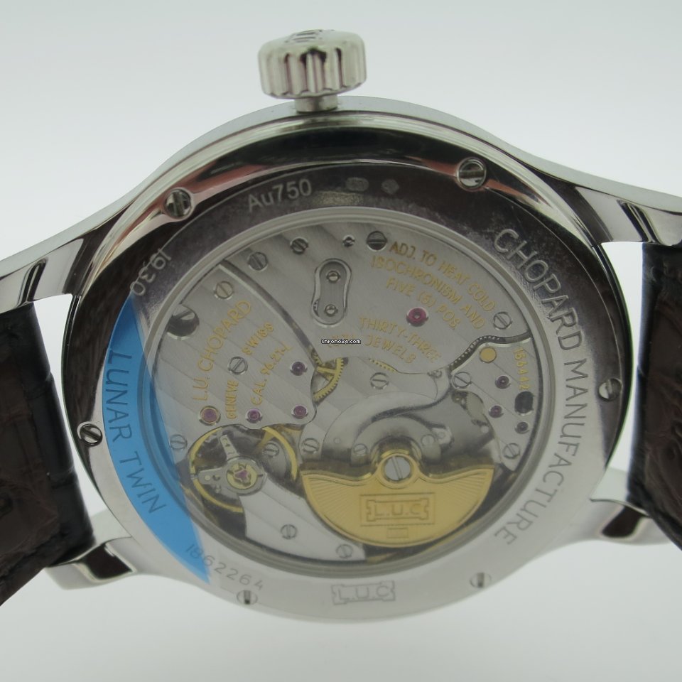 Chopard L.U.C Mens watch Unisex Automatic White gold 161934-1001 Replica 7