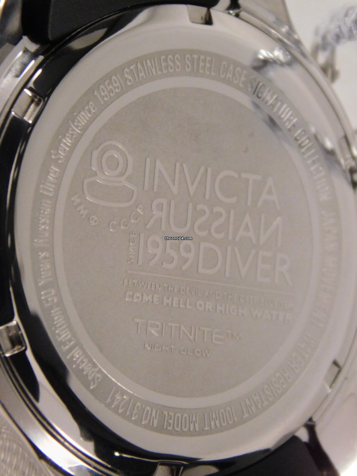Invicta Mens watch Unisex Quartz Steel Russian Diver Replica 7