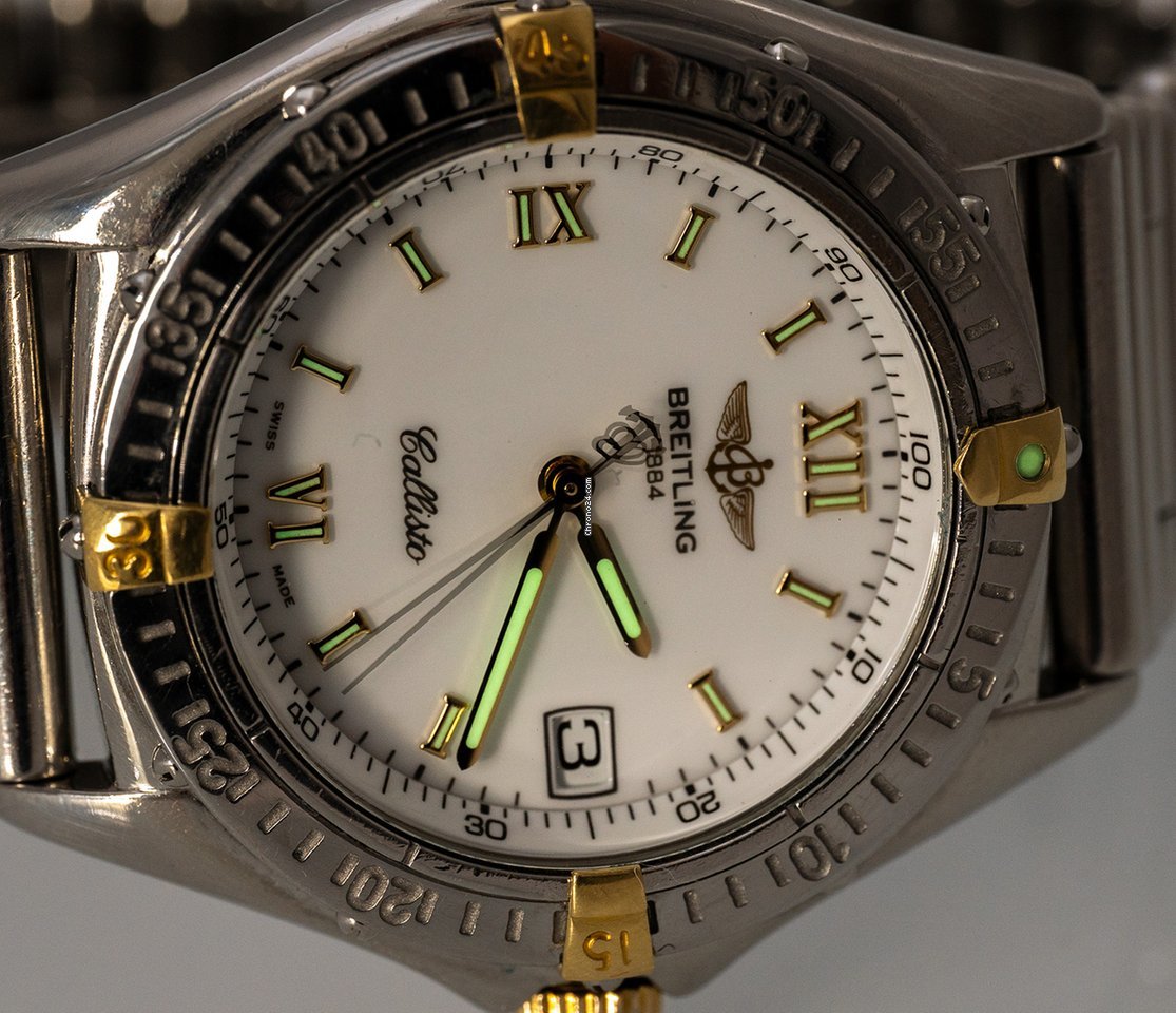 IMG_9081 Breitling Callisto Womens watch Quartz Gold Steel B64046 Replica 7
