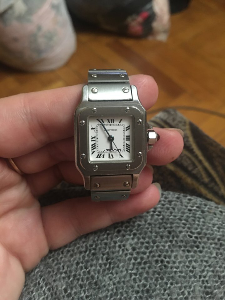 IMG_9081 Cartier Santos Mens watch Unisex Automatic Steel 1552 Replica 7